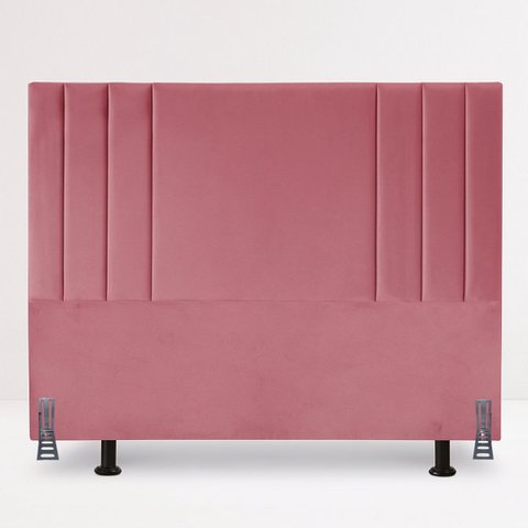 Cabeceira Cama Box Queen Suede 160 Cm Estofada Moderna Frame:rosa