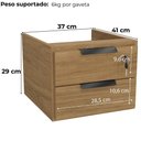 Ver imagem 4 de Gaveteiro de Mesa 2 Gavetas 37 Cm Versatil 2001a Kappesberg Itapua