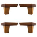 Ver imagem 1 de Pé de Madeira Cantoneira Universal P/ Móveis Kit 4 Unidades