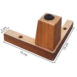 Pé de Madeira Cantoneira Universal P/ Móveis Kit 4 Unidades - 3