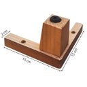 Ver imagem 3 de Pé de Madeira Cantoneira Universal P/ Móveis Kit 4 Unidades