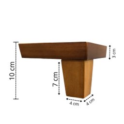 Pé de Madeira Cantoneira Universal P/ Móveis Kit 4 Unidades - 2