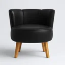 Ver imagem 2 de Poltrona Decor para Apartamento Sala Pequena Tecido Corano Base em Madeira Estrutura Reforçada