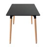 KIT - Mesa de jantar retangular Eames 80 x 140 cm preto + 4 cadeiras Eiffel DSW Amarelo - 4