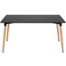 KIT - Mesa de jantar retangular Eames 80 x 140 cm preto + 4 cadeiras Eiffel DSW Amarelo - 3