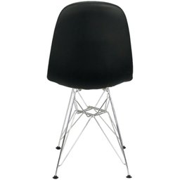 Kit 3 Cadeiras Charles Eames Botonê Eiffel Base Metal Cromado - Preto - 4