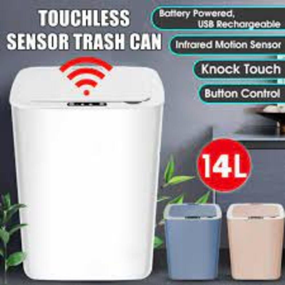 LIXEIRA AUTOMATICA 14 LITROS CESTO LIXO INTELIGENTE COM SENSOR BANHEIRO COZINHA PREMIUM - 2