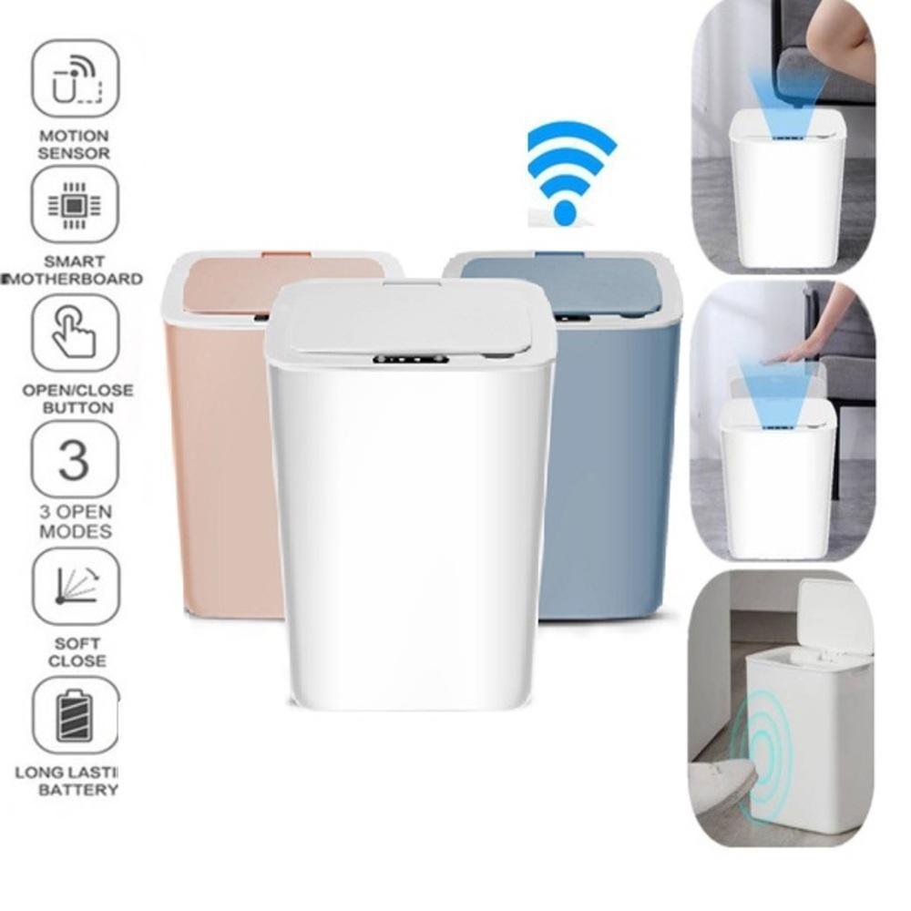LIXEIRA AUTOMATICA 14 LITROS CESTO LIXO INTELIGENTE COM SENSOR BANHEIRO COZINHA PREMIUM - 8