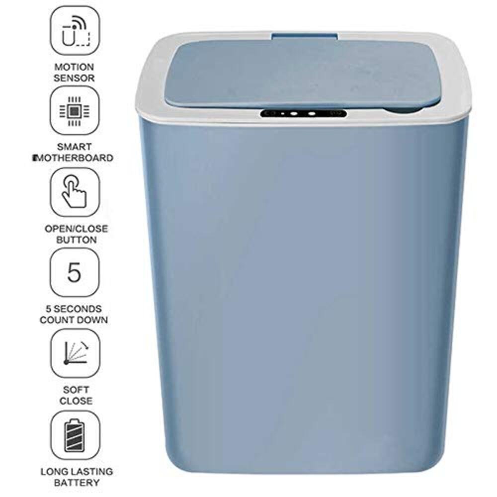 LIXEIRA AUTOMATICA 14 LITROS CESTO LIXO INTELIGENTE COM SENSOR BANHEIRO COZINHA PREMIUM - 12