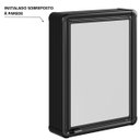 Ver imagem 6 de Armário Banheiro Espelheira Sobrepor Preto Com Perfil de Alumínio 35x11,3x45cm 01 Porta Astra