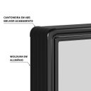 Ver imagem 5 de Armário Banheiro Espelheira Sobrepor Preto Com Perfil de Alumínio 35x11,3x45cm 01 Porta Astra
