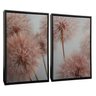 Quadro Decorativo 2 Telas Dente de Leão Rosa Diversos Tamanhos - 2