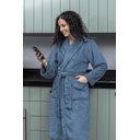 Ver imagem 3 de Roupão Appel Plush Flannel Estampado Toque Macio Cor:azul Denim;tamanho:g