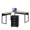 Ver imagem 2 de Conjunto de Escritório Escrivaninha em L e Gaveteiro Volante Netmobil - Dubai