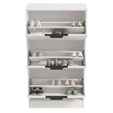 Ver imagem 2 de Sapateira Vertical Armário 3 Portas 66cm Dara Branco R03 - Mpozenato
