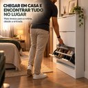Ver imagem 4 de Sapateira Vertical Armário 3 Portas 66cm Dara Branco R03 - Mpozenato
