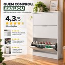 Ver mais imagens de Sapateira Vertical Armário 3 Portas 66cm Dara Branco R03 - Mpozenato