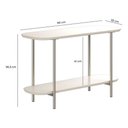 Ver imagem 2 de Aparador Mesa Lateral para Sofá Sala de Estar 90cm 100% MDF Estrutura em Aço Carbono Off White