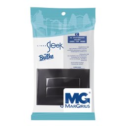 Interruptor Duplo Paralelo Preto P/ Moveis Sleek Margirius Cor:preta - 3