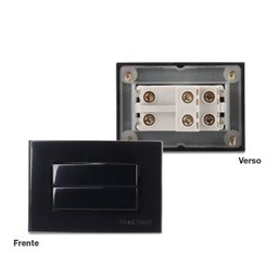 Interruptor Duplo Paralelo Preto P/ Moveis Sleek Margirius Cor:preta - 5