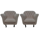 Ver imagem 3 de Kit 2 Poltronas Decorativa Dália Bouclé Cinza Claro