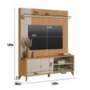 Ver imagem 3 de Estante Rack Home Painel Sala Tv 65 Pol. Jequitibá Off White