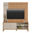 Ver imagem 2 de Estante Rack Home Painel Sala Tv 65 Pol. Jequitibá Off White