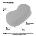Ver imagem 4 de Kit 02 Puffs Decorativos Living Aisha Orgânico 02 Lugares Veludo Cinza Claro - Desk Design