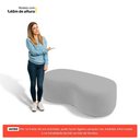 Ver imagem 3 de Kit 02 Puffs Decorativos Living Aisha Orgânico 02 Lugares Veludo Cinza Claro - Desk Design