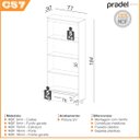 Ver imagem 4 de Estante Decorativa para Livros 77x30x184 Cm em Mdf Freijó C57 Dalla Costa