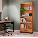 Ver imagem 1 de Estante Decorativa para Livros 77x30x184 Cm em Mdf Freijó C57 Dalla Costa
