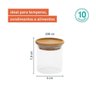 Potes de Vidro Mantimentos com Tampa Bambu 200ml - 10 Pçs - 2