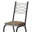 Ver imagem 3 de Kit 4 Cadeiras Aço Carbono Tubular Metálica Acabamento D-25 Luana Preto/rattan