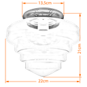 Ver imagem 2 de Plafon Fashion Retro Preto Drops Escada Boca 10 Incolor