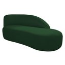 Ver imagem 2 de Kit Divã Luna 160cm Lado Direito e 02 Poltronas Base de Ferro Preto Suede Verde