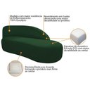 Ver imagem 7 de Kit Divã Luna 160cm Lado Direito e 02 Poltronas Base de Ferro Preto Suede Verde