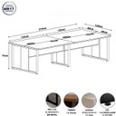 Ver imagem 3 de Mesa de Escritório Plataforma 4 Pessoas 2,70m Pre Pés Metal Cor:preto