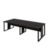 Mesa de Escritório Plataforma 4 Pessoas 2,70m Pre Pés Metal Cor:preto - 6