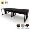 Mesa de Escritório Plataforma 4 Pessoas 2,70m Pre Pés Metal Cor:preto - 5