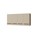 Ver imagem 2 de Armário Suspenso 4 Portas Mara 120m - Savana/off White Móblis