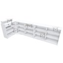 Ver imagem 3 de SUPER BALCÃO CAIXA EM L COM FUNDO FECHADO M317.B MUNDI MOVEIS