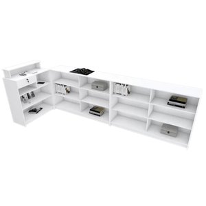 SUPER BALCÃO CAIXA EM L COM FUNDO FECHADO M317.B MUNDI MOVEIS