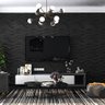 KIT 32 Placas 3D PVC Preto Decoração Revestimento PREMIUM de Parede e Teto (8m²) - WAVY - 5