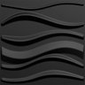 KIT 32 Placas 3D PVC Preto Decoração Revestimento PREMIUM de Parede e Teto (8m²) - WAVY - 2
