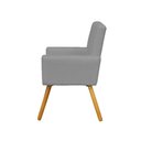 Ver imagem 3 de Poltrona Cadeira Camila Clinica Escritório Recepção Consultório Suede Cinza - LM DECOR