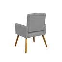 Ver imagem 4 de Poltrona Cadeira Camila Clinica Escritório Recepção Consultório Suede Cinza - LM DECOR