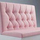 Ver imagem 3 de Poltrona Sofá Booth Restaurante Prime Rosa e Branco 1.10m