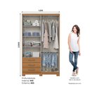 Ver imagem 4 de Guarda Roupa 4 Portas 3 Gavetas Caju Henn