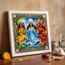 Ver imagem 3 de Quadro Orixás Iemanjá Oxum e Iansã 33x33cm Mold Branca