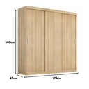 Ver imagem 4 de Guarda Roupa Casal Paris 3 Pts Corre 2gav Teka Madrid